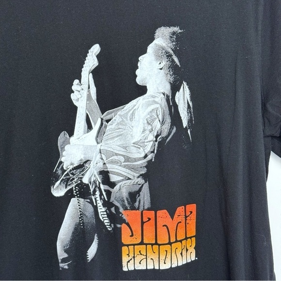 Jimi Hendrix Blues Centric Black Band Tee XL Cotton S/S Guitar - Picture 3 of 8